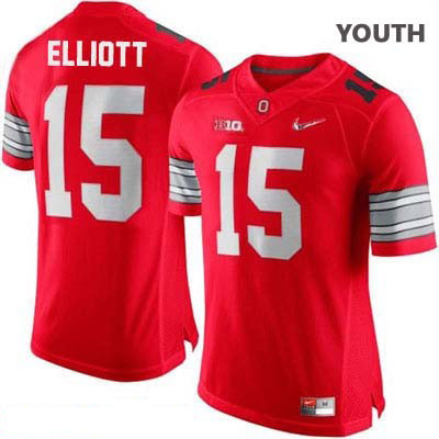 Ohio State Buckeyes Youth Ezekiel Elliott #15 Red Authentic Nike Diamond Quest Playoff College NCAA Stitched Football Jersey HP19T16CY